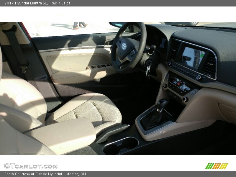 Red / Beige 2017 Hyundai Elantra SE