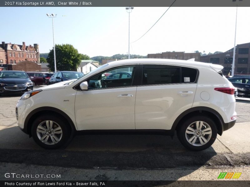 Clear White / Black 2017 Kia Sportage LX AWD