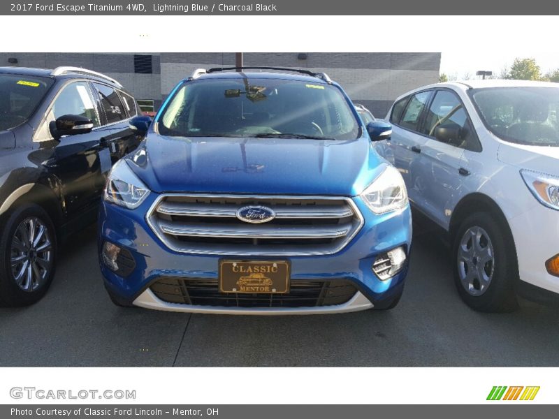 Lightning Blue / Charcoal Black 2017 Ford Escape Titanium 4WD