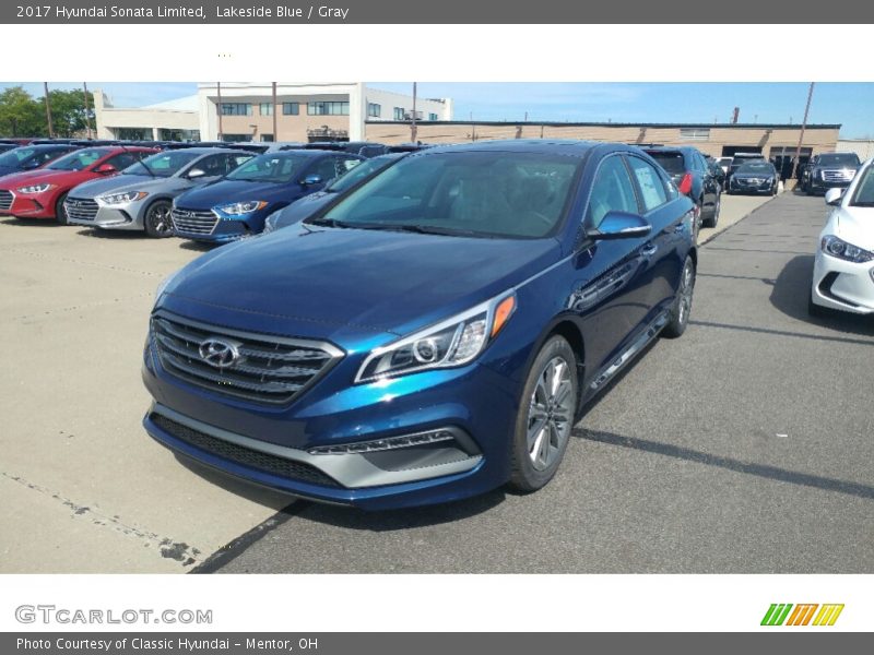 Lakeside Blue / Gray 2017 Hyundai Sonata Limited