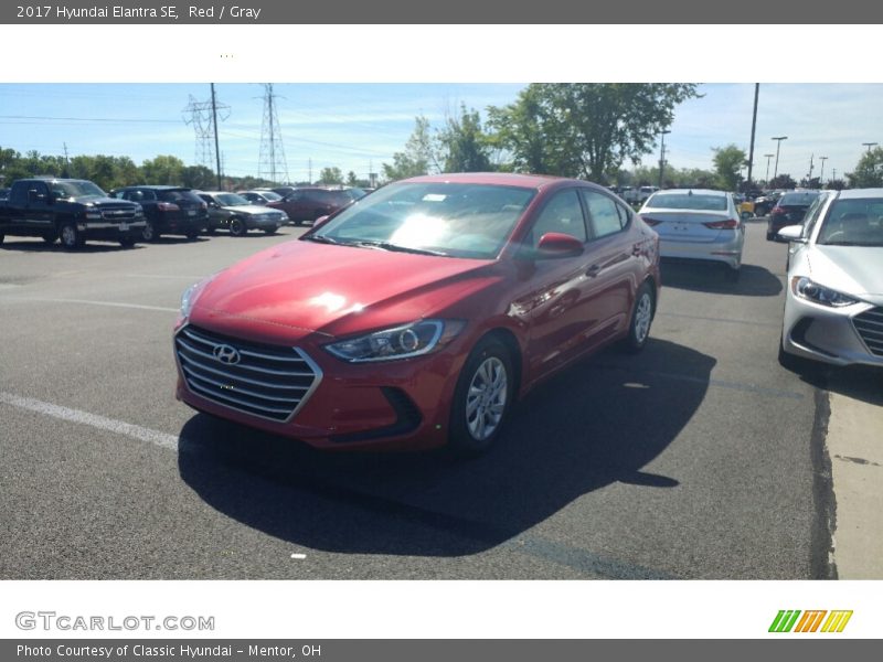 Red / Gray 2017 Hyundai Elantra SE