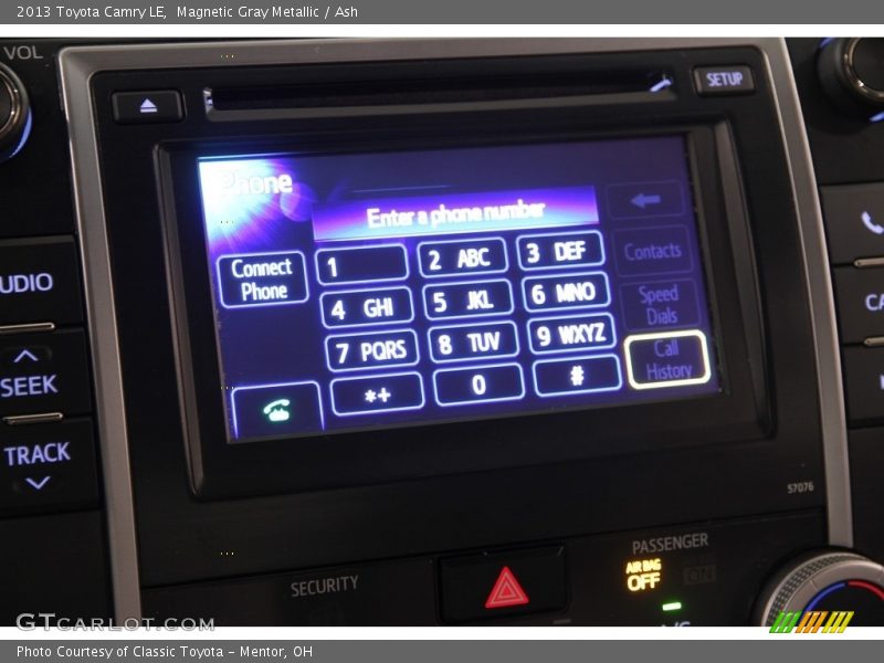 Magnetic Gray Metallic / Ash 2013 Toyota Camry LE