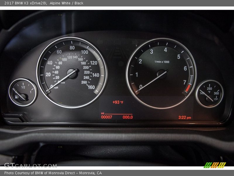 Alpine White / Black 2017 BMW X3 xDrive28i