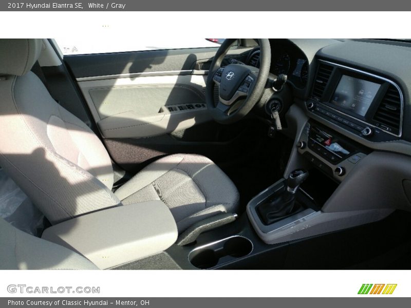 White / Gray 2017 Hyundai Elantra SE