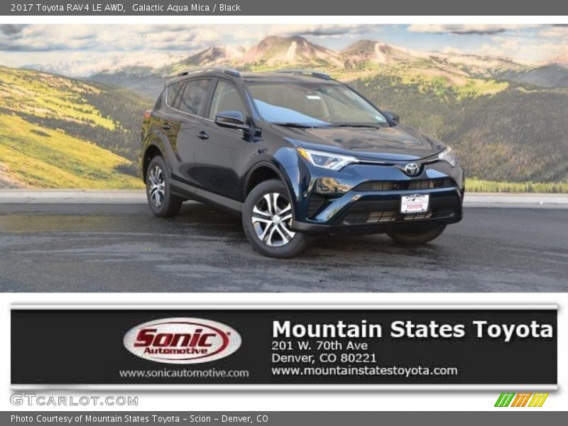 Galactic Aqua Mica / Black 2017 Toyota RAV4 LE AWD