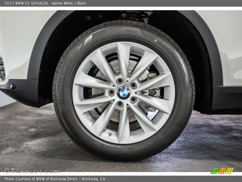 Alpine White / Black 2017 BMW X3 xDrive28i