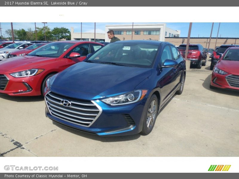 Lakeside Blue / Gray 2017 Hyundai Elantra SE