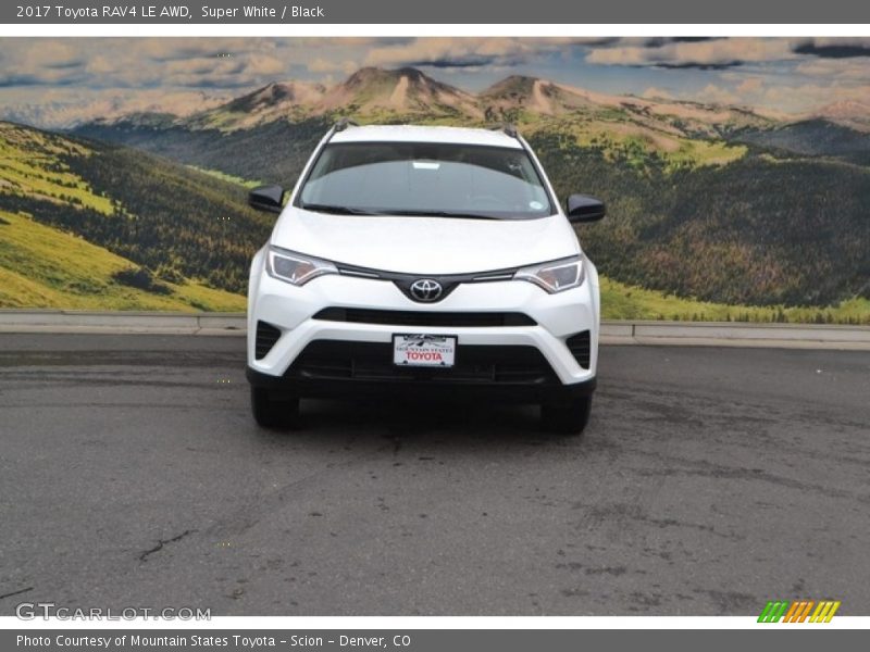 Super White / Black 2017 Toyota RAV4 LE AWD