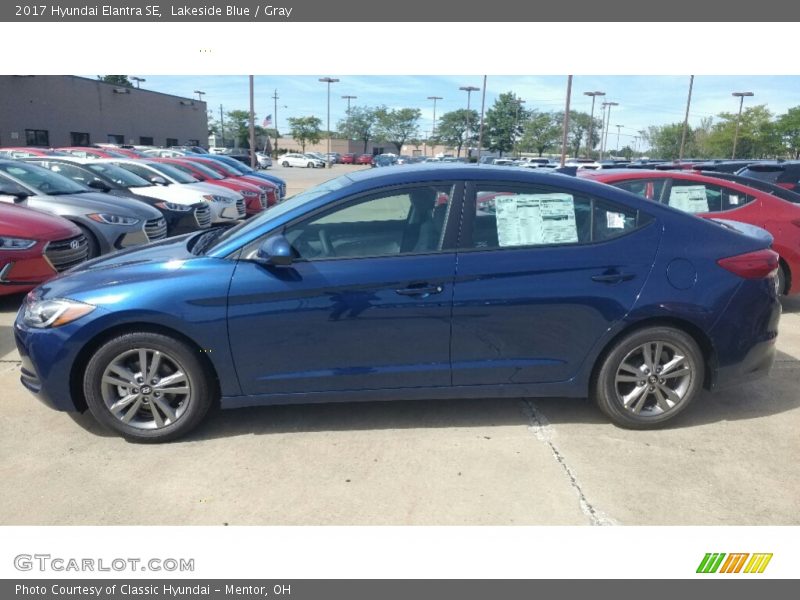 Lakeside Blue / Gray 2017 Hyundai Elantra SE