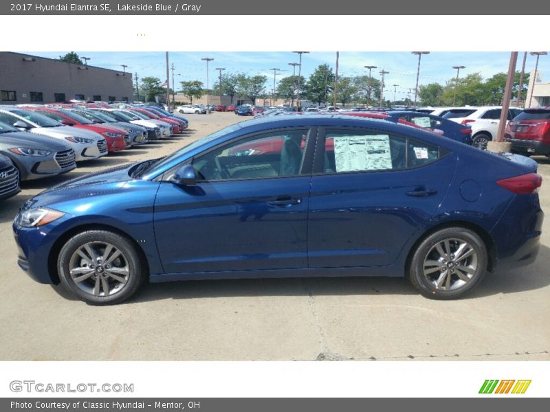 Lakeside Blue / Gray 2017 Hyundai Elantra SE