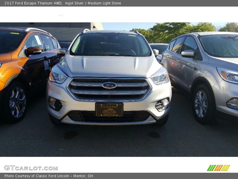 Ingot Silver / Medium Light Stone 2017 Ford Escape Titanium 4WD