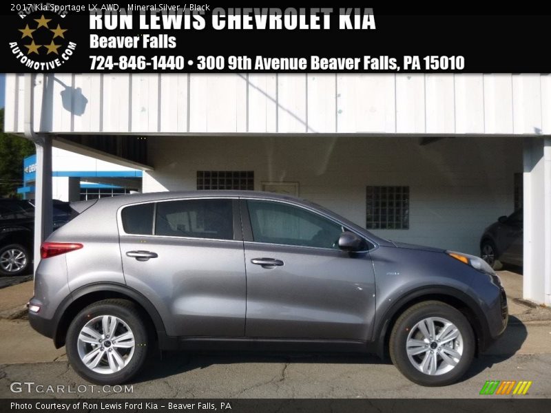 Mineral Silver / Black 2017 Kia Sportage LX AWD