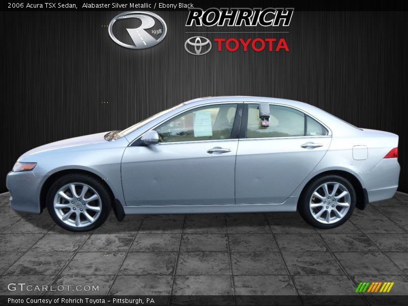 Alabaster Silver Metallic / Ebony Black 2006 Acura TSX Sedan