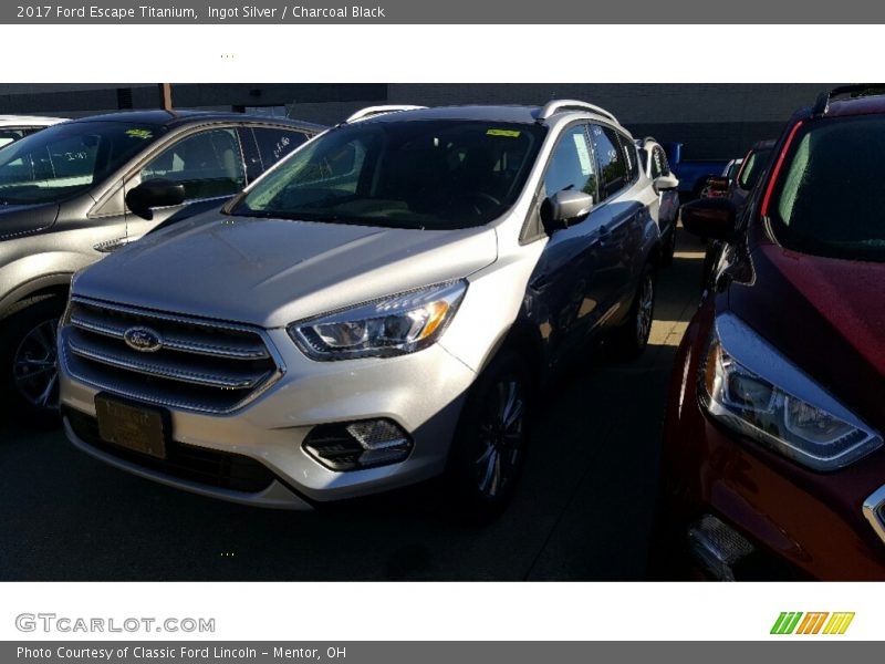 Ingot Silver / Charcoal Black 2017 Ford Escape Titanium