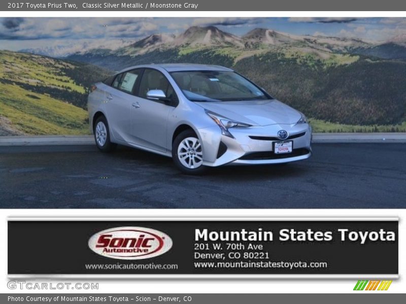 Classic Silver Metallic / Moonstone Gray 2017 Toyota Prius Two