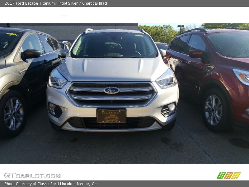 Ingot Silver / Charcoal Black 2017 Ford Escape Titanium