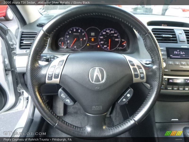 Alabaster Silver Metallic / Ebony Black 2006 Acura TSX Sedan