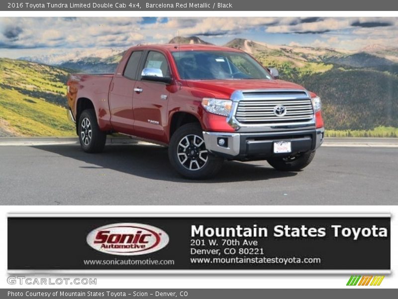 Barcelona Red Metallic / Black 2016 Toyota Tundra Limited Double Cab 4x4