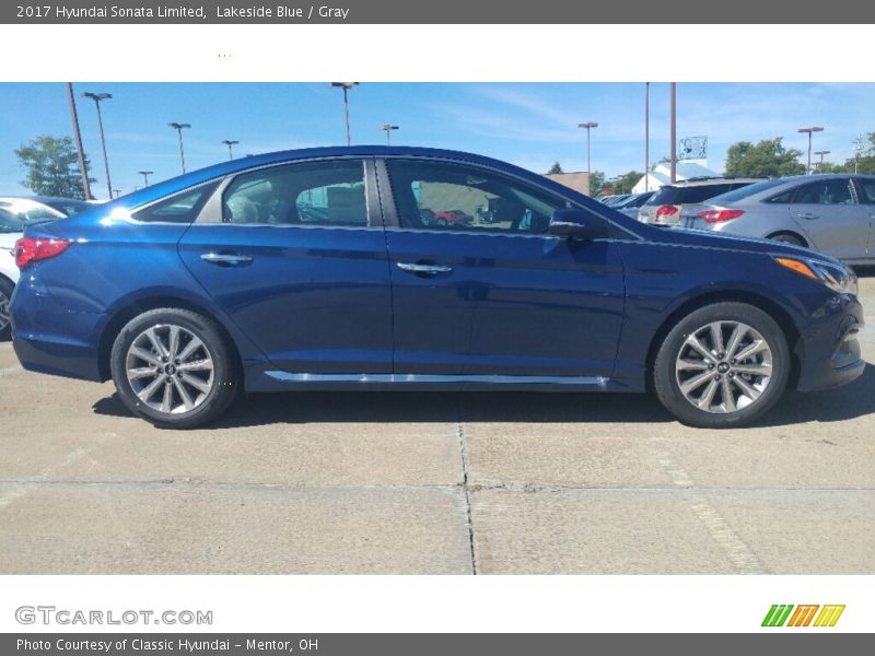 Lakeside Blue / Gray 2017 Hyundai Sonata Limited