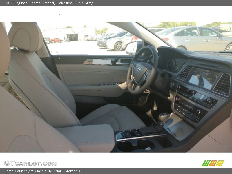 Lakeside Blue / Gray 2017 Hyundai Sonata Limited