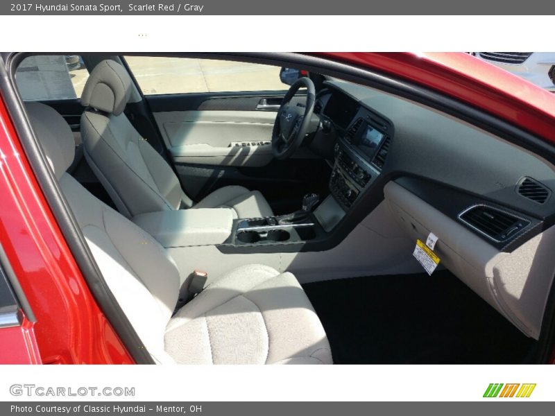 Scarlet Red / Gray 2017 Hyundai Sonata Sport