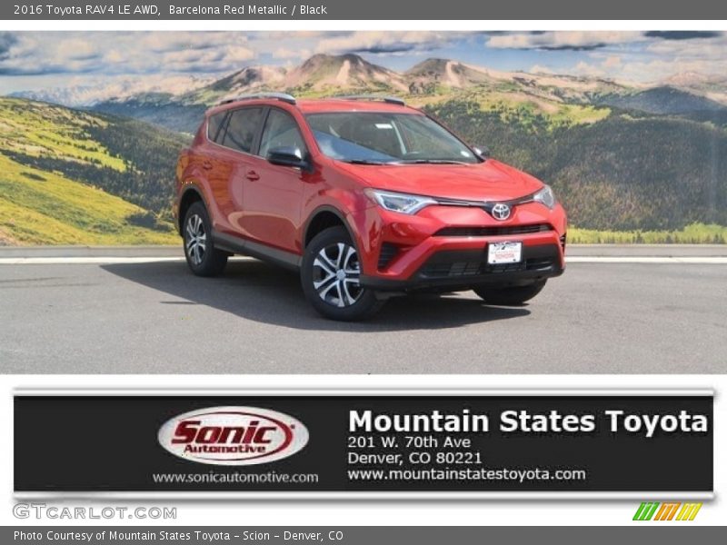 Barcelona Red Metallic / Black 2016 Toyota RAV4 LE AWD