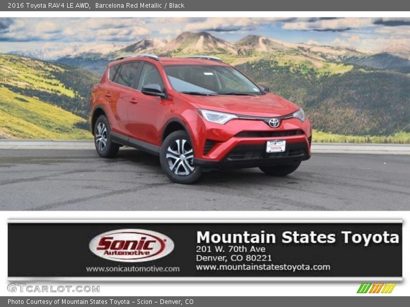 Barcelona Red Metallic / Black 2016 Toyota RAV4 LE AWD