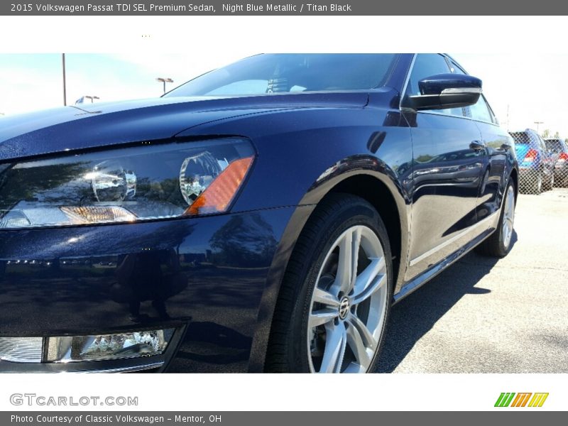 Night Blue Metallic / Titan Black 2015 Volkswagen Passat TDI SEL Premium Sedan