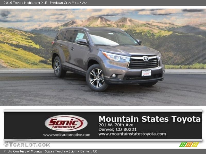 Predawn Gray Mica / Ash 2016 Toyota Highlander XLE