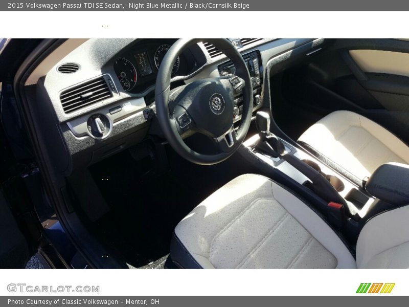 Night Blue Metallic / Black/Cornsilk Beige 2015 Volkswagen Passat TDI SE Sedan