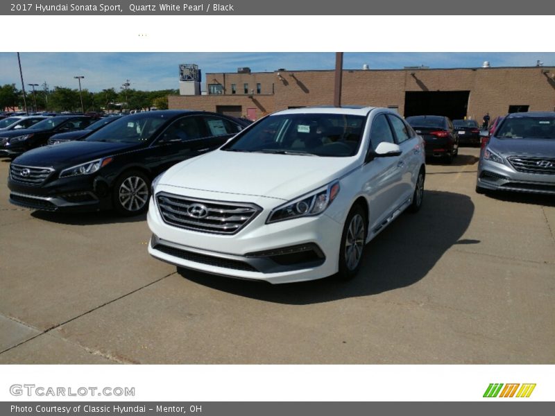 Quartz White Pearl / Black 2017 Hyundai Sonata Sport