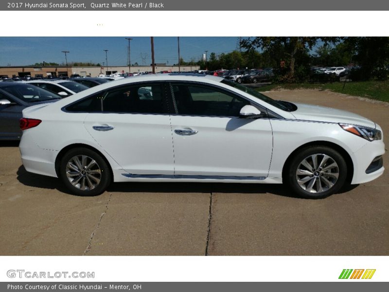 Quartz White Pearl / Black 2017 Hyundai Sonata Sport