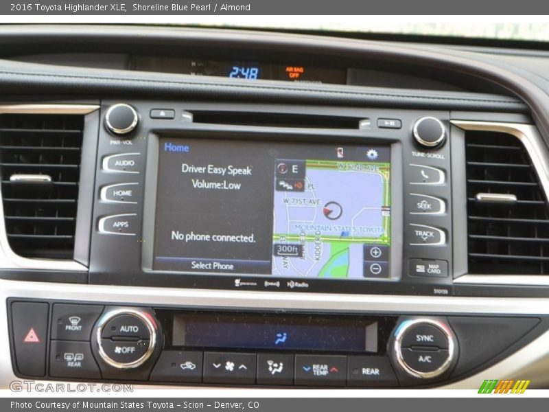 Shoreline Blue Pearl / Almond 2016 Toyota Highlander XLE