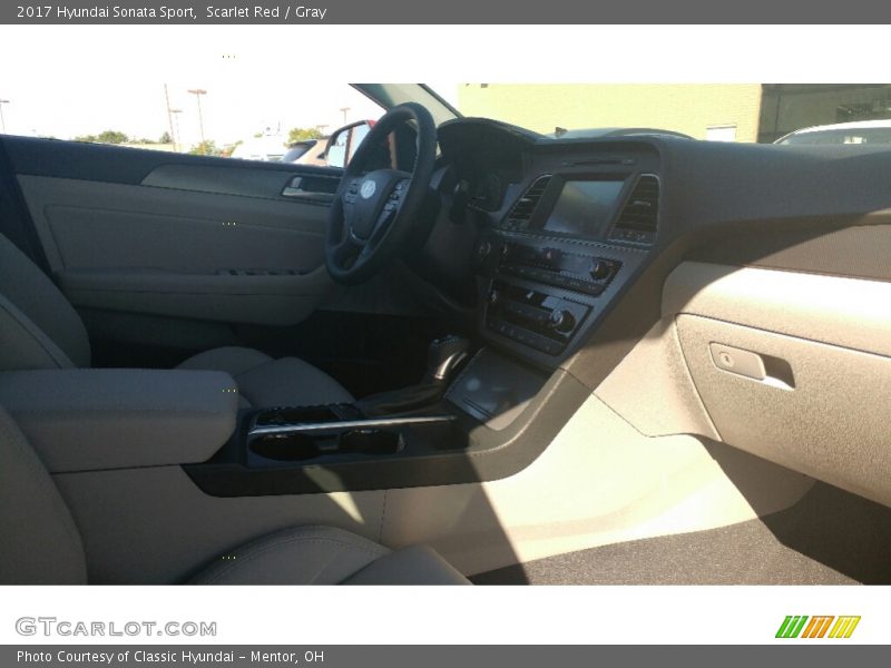 Scarlet Red / Gray 2017 Hyundai Sonata Sport