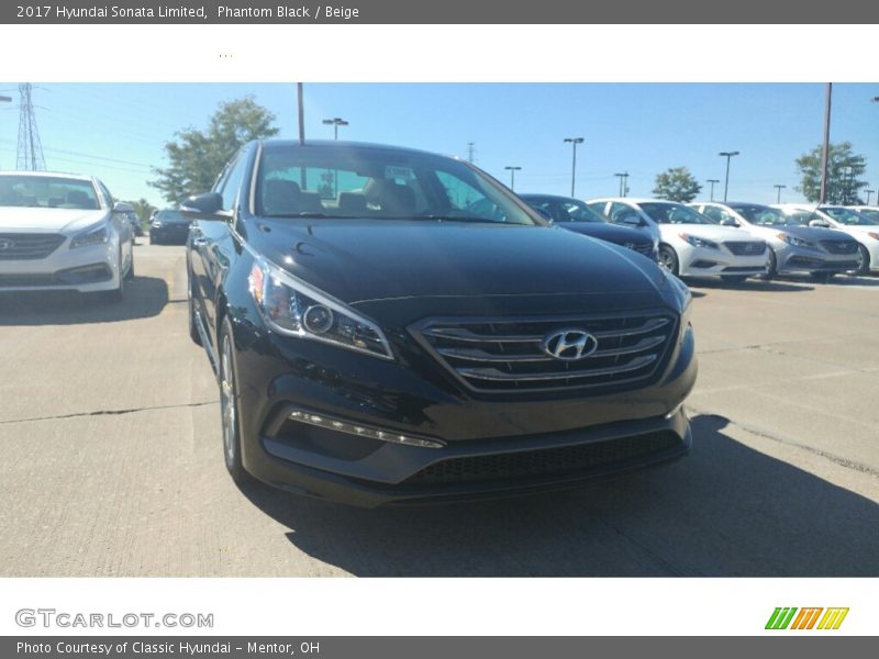 Phantom Black / Beige 2017 Hyundai Sonata Limited