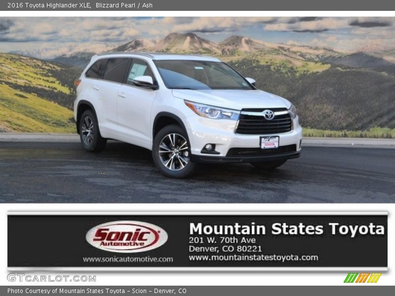 Blizzard Pearl / Ash 2016 Toyota Highlander XLE