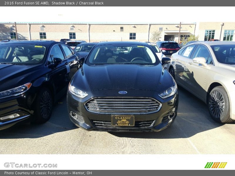 Shadow Black / Charcoal Black 2016 Ford Fusion SE AWD