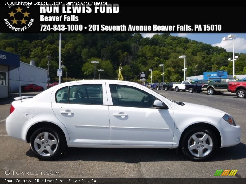 Summit White / Neutral 2008 Chevrolet Cobalt LT Sedan