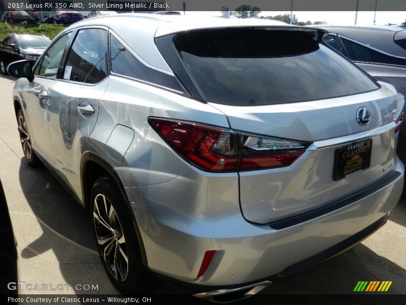 Silver Lining Metallic / Black 2017 Lexus RX 350 AWD