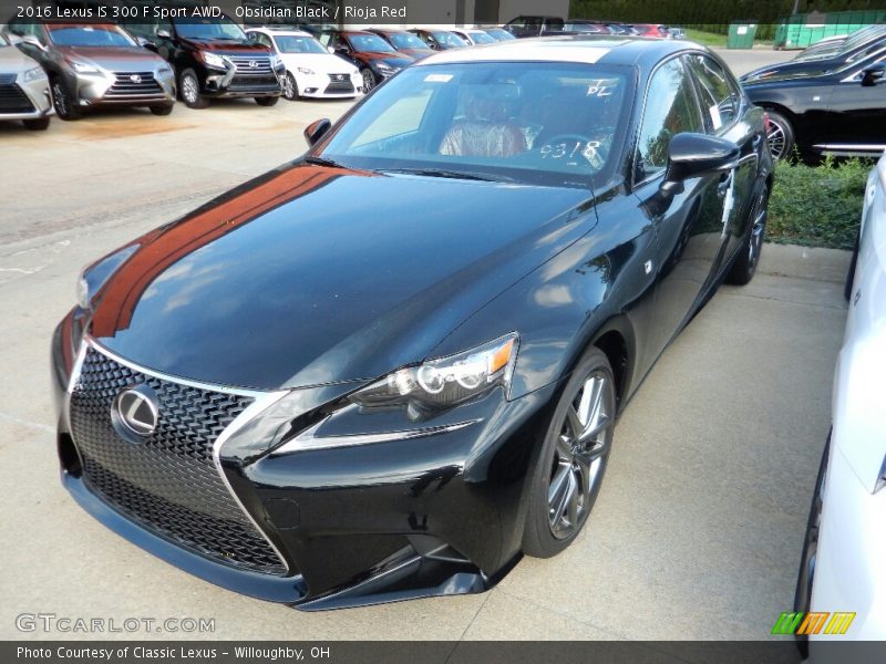 Obsidian Black / Rioja Red 2016 Lexus IS 300 F Sport AWD
