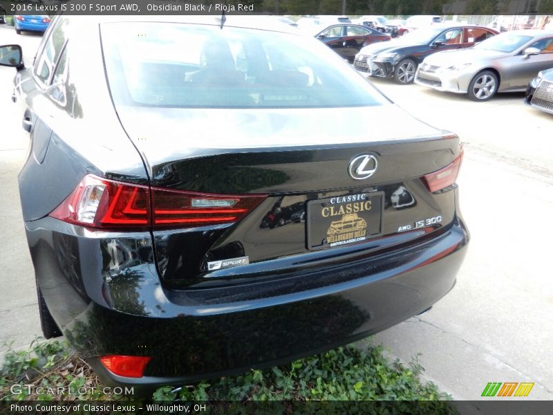 Obsidian Black / Rioja Red 2016 Lexus IS 300 F Sport AWD