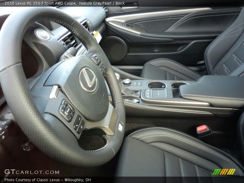 Nebula Gray Pearl / Black 2016 Lexus RC 350 F Sport AWD Coupe