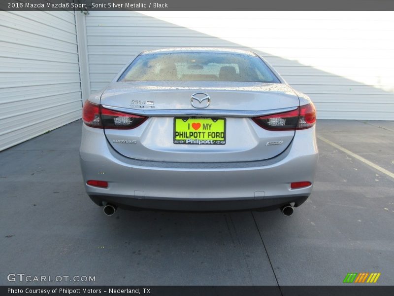 Sonic Silver Metallic / Black 2016 Mazda Mazda6 Sport