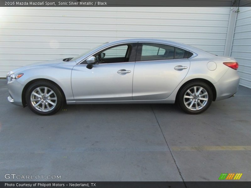 Sonic Silver Metallic / Black 2016 Mazda Mazda6 Sport