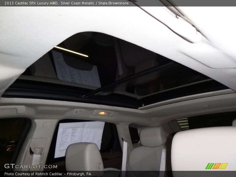Silver Coast Metallic / Shale/Brownstone 2013 Cadillac SRX Luxury AWD