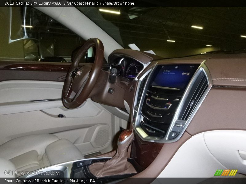 Silver Coast Metallic / Shale/Brownstone 2013 Cadillac SRX Luxury AWD