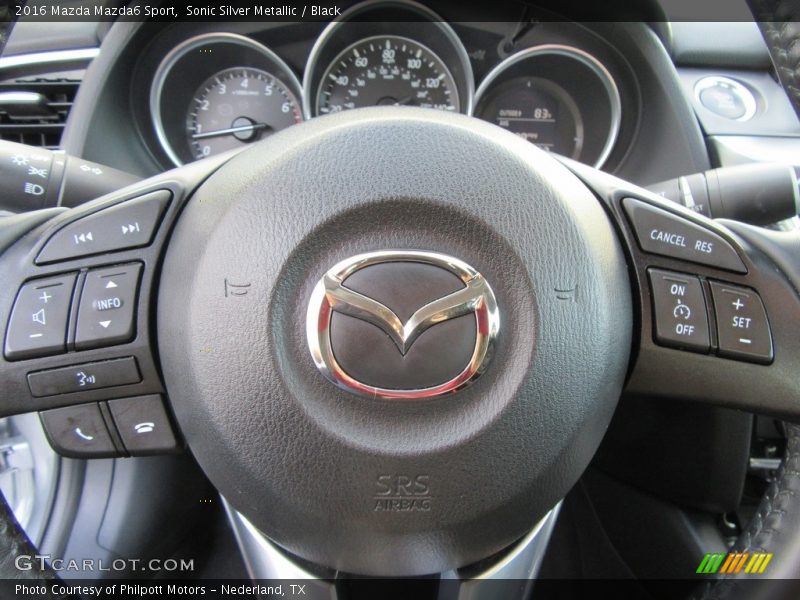 Sonic Silver Metallic / Black 2016 Mazda Mazda6 Sport