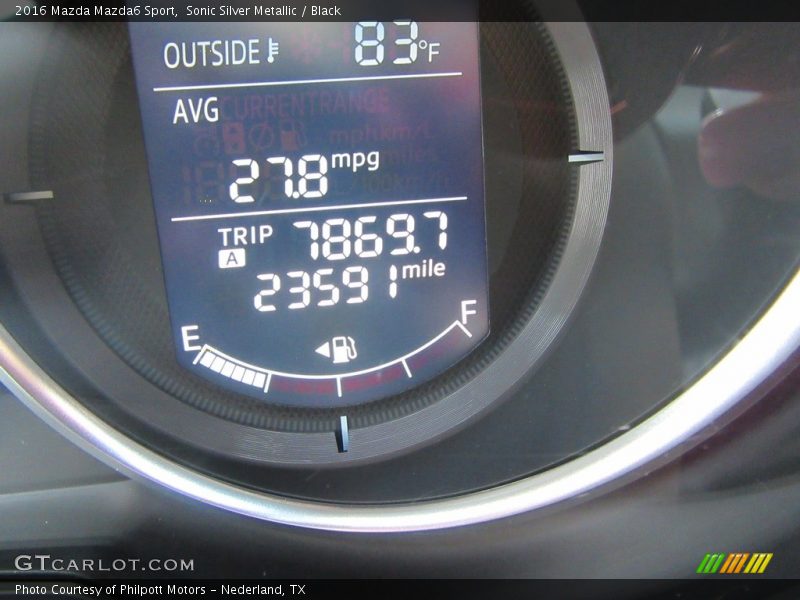 Sonic Silver Metallic / Black 2016 Mazda Mazda6 Sport
