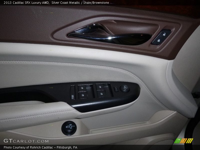Silver Coast Metallic / Shale/Brownstone 2013 Cadillac SRX Luxury AWD