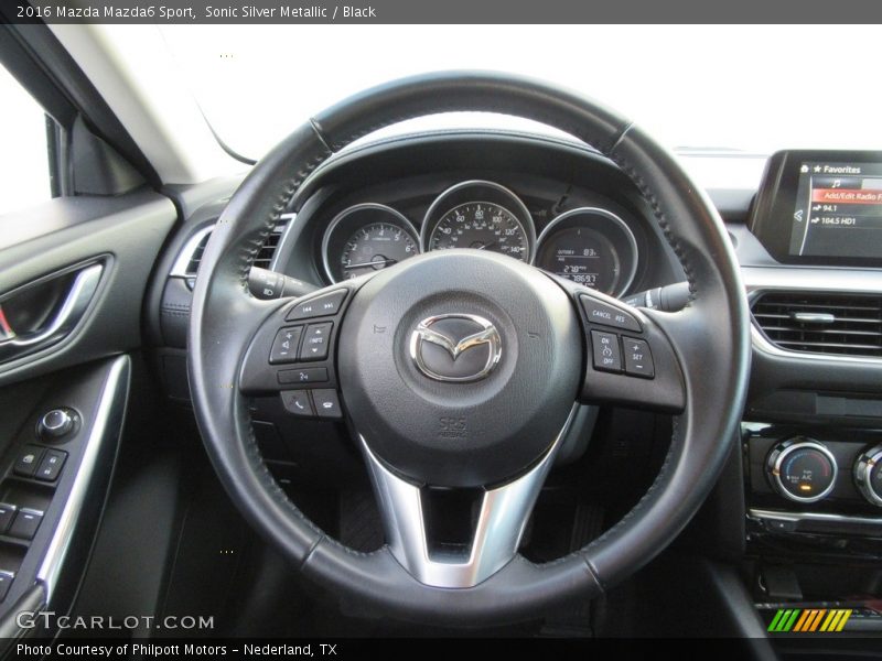 Sonic Silver Metallic / Black 2016 Mazda Mazda6 Sport